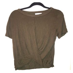 Army green  Pre wrapped shirt.